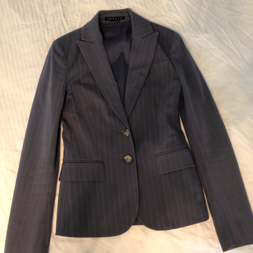 Theory Nettie Pinstripe Blazer 00